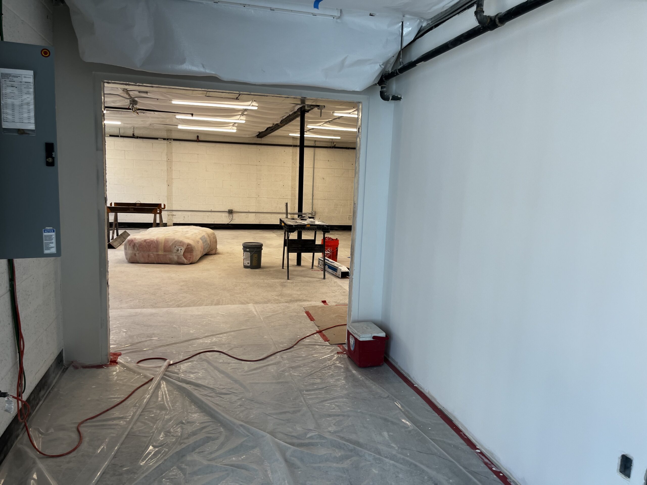 Rehearsal rooms under construction